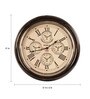 Multicolor Metal Analog World Time Wall Clock