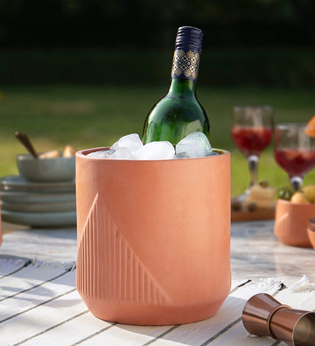 Buy Earthen Terracotta Wine Cooler by Ellementry Online Wine Coolers Tableware Home Decor