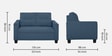 Ease Fabric 2 Seater Sofa In Blue Colour