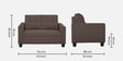 Ease Fabric 2 Seater Sofa In Saddle Brown Colour