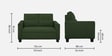 Ease Fabric 2 Seater Sofa In Sap Green Colour