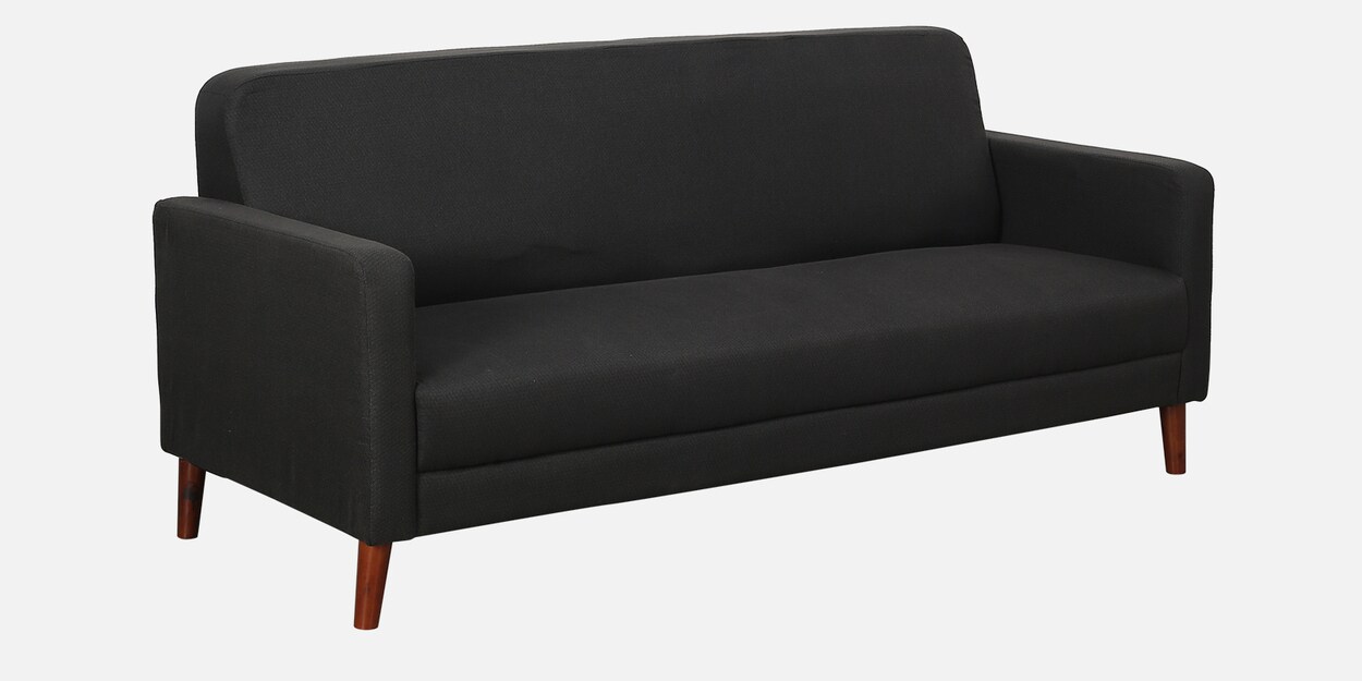 Buy Easton 3 Seater Sofa In Black Colour By Varanda Woods Online