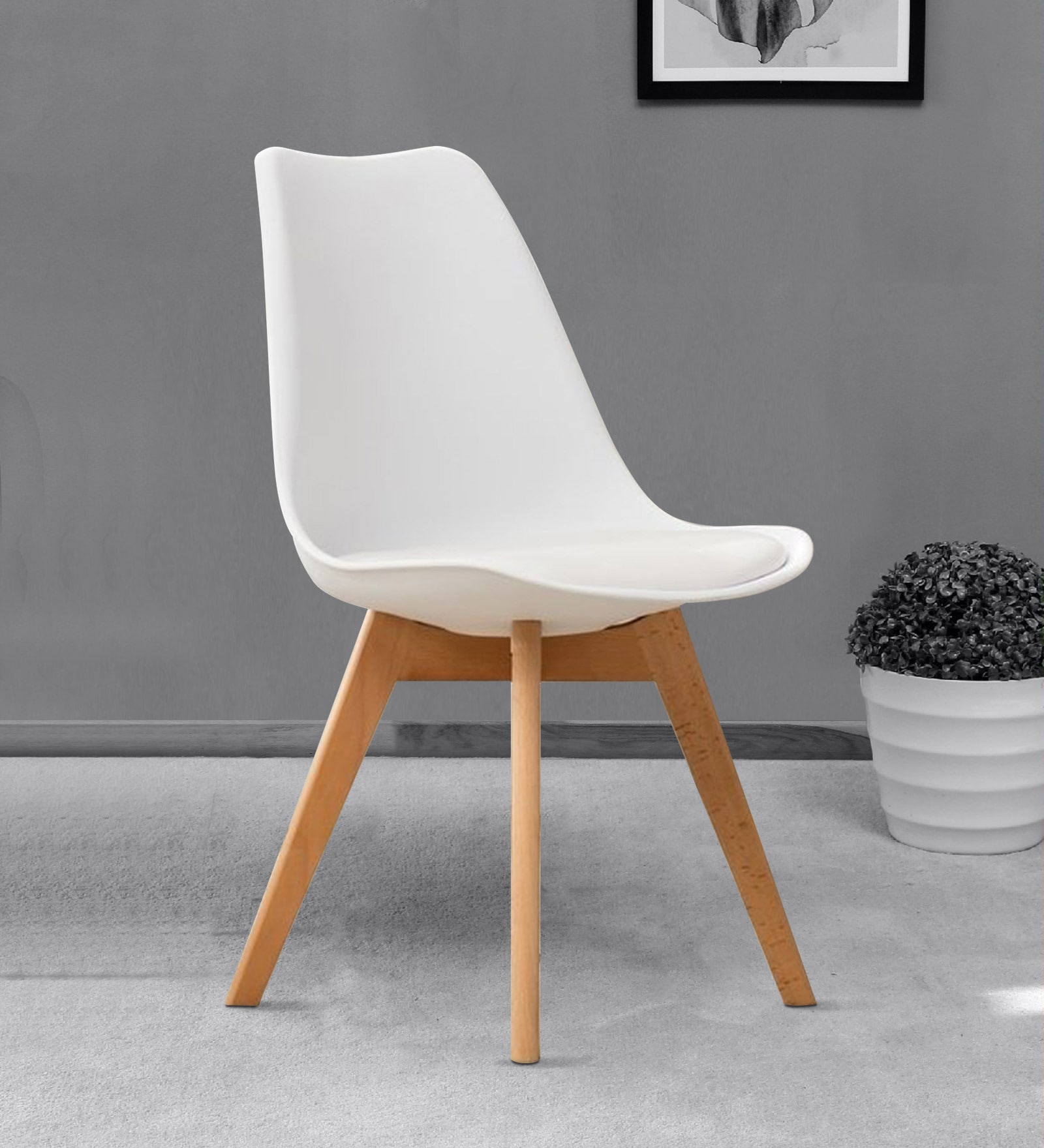 Eames Plastic Iconic Chair in Zeta White Colour