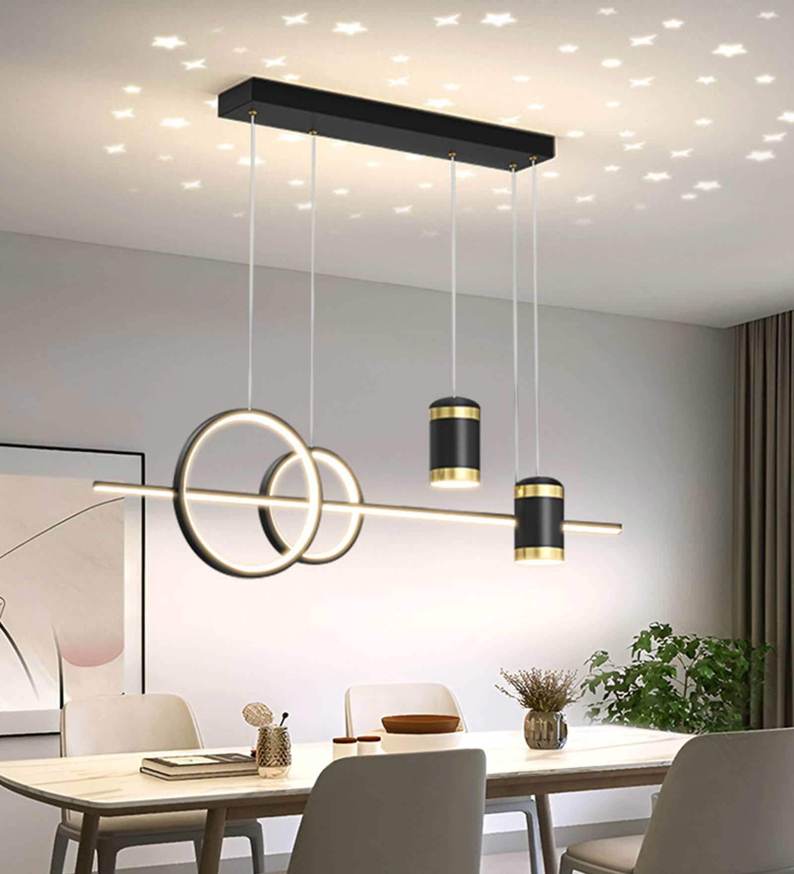 Buy Earl Black LED Smart Voice Assist Chandelier By Smartway Lightings ...