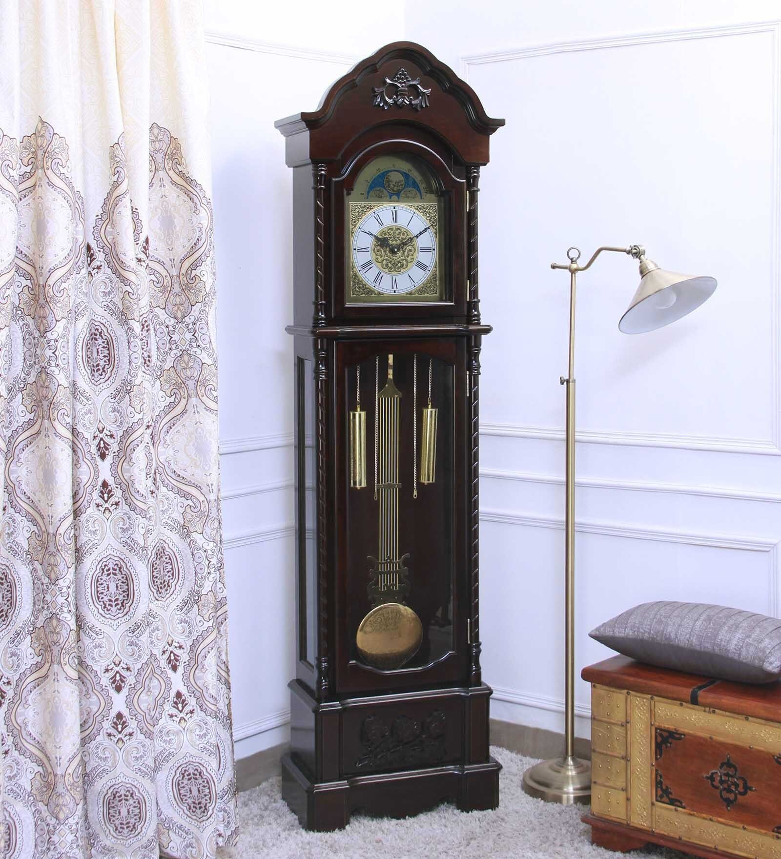 Buy Walnut Finish Solid Wood Grandfather Clock by EASTERN WATCH Online