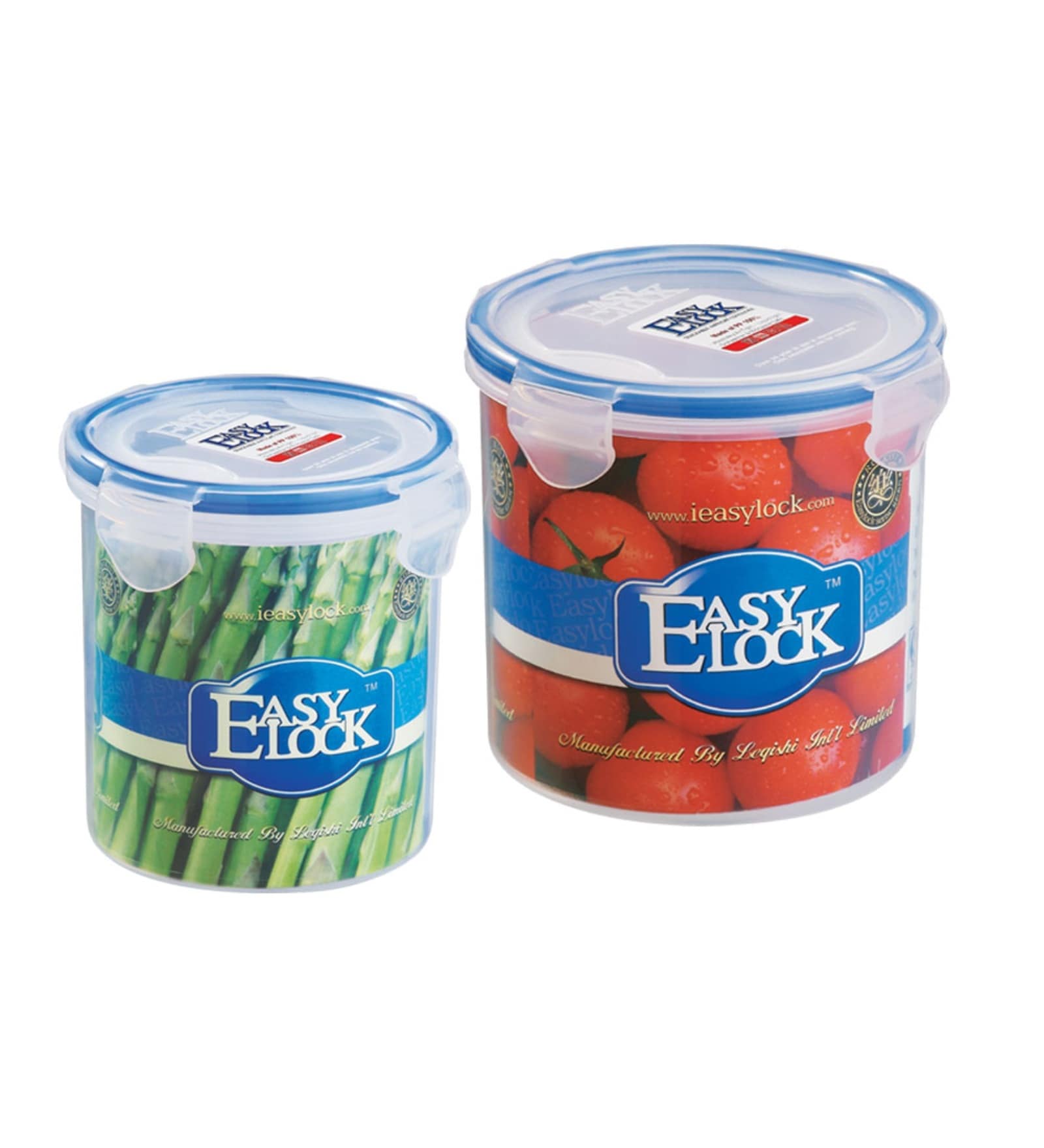 Easy Lock Stackable Set of 2 Food Containers, 700 ML & 1250 ML
