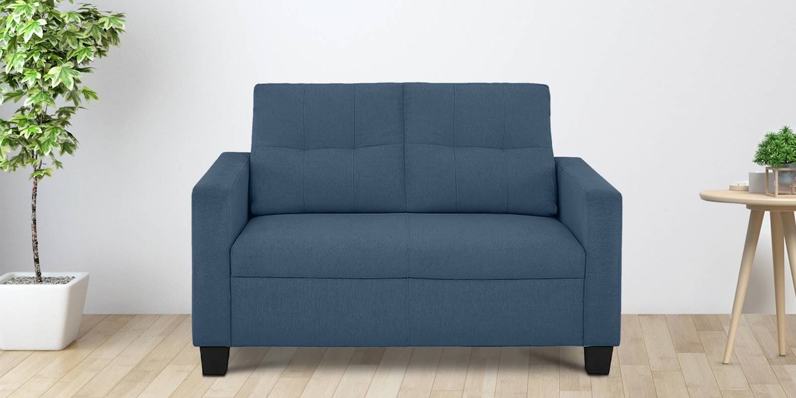 Ease Fabric 2 Seater Sofa In Blue Colour