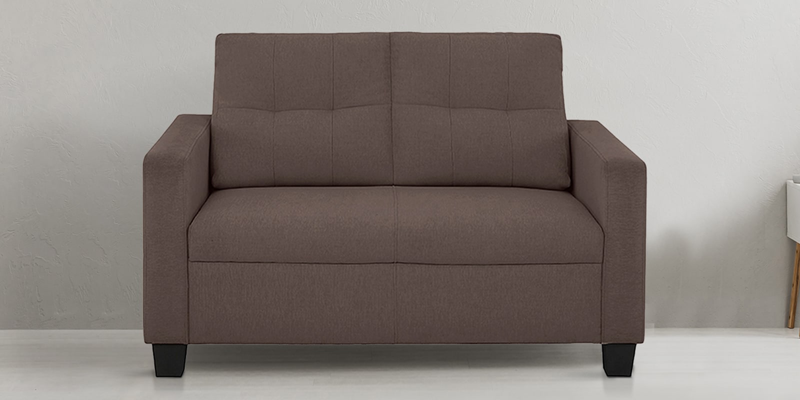 Ease Fabric 2 Seater Sofa In Saddle Brown Colour