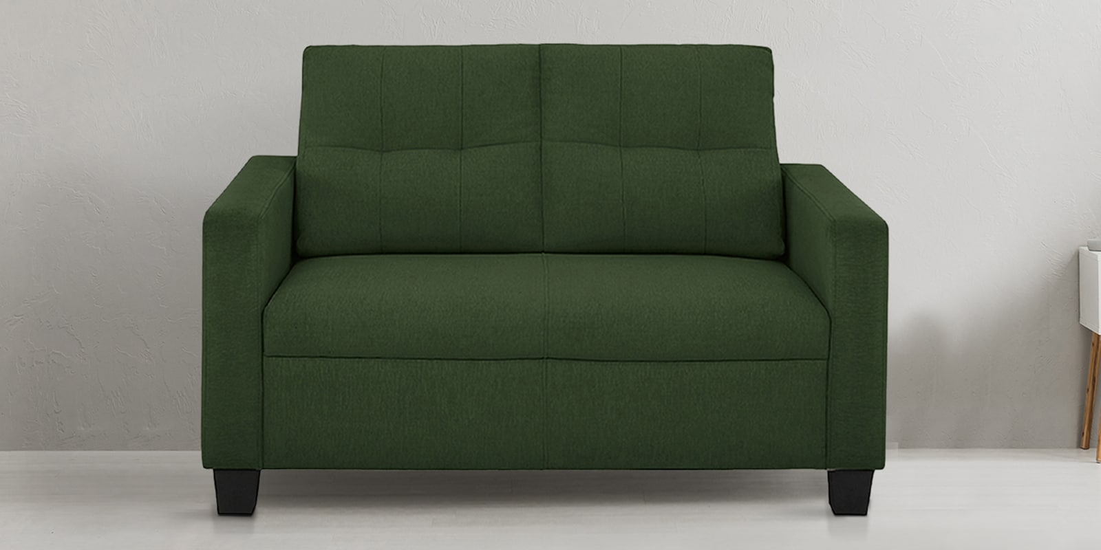 Ease Fabric 2 Seater Sofa In Sap Green Colour