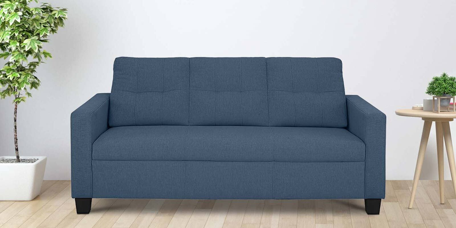 Ease Fabric 3 Seater Sofa In Blue Colour