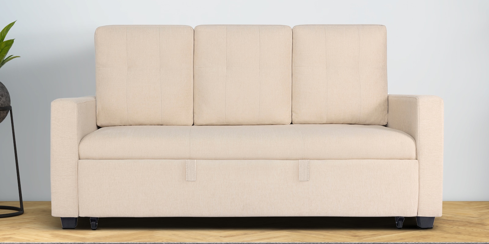 Ease Fabric Pull-Out Sofa Cum bed In Iconic Beige Colour