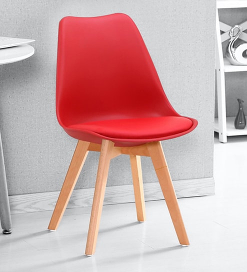 Eames Plastic Iconic Chair in Red Colour