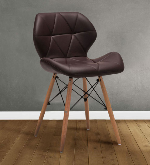 Eames Leatherette Iconic Chair in Brown Colour