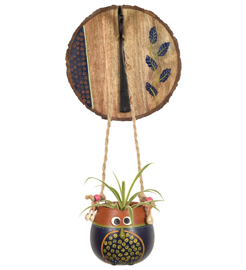 Buy Earthen NA Hanging Planter by Aakriti Art Creations Online - Wall ...