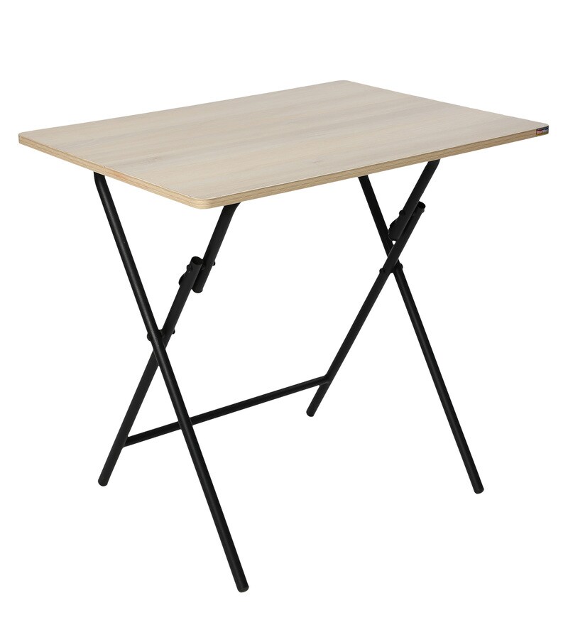 Buy Foldable Study Table in Light Acasia Finish by Woodware Online ...