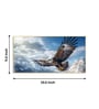 Eagle Flying Over Mountains Glass Finish Horizontal Wall Art