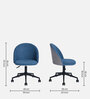 Eames Fabric Guest Chair in Blue Colour with Revolving Base