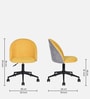 Eames Fabric Guest Chair in Yellow Colour with Revolving Base
