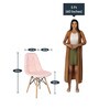Alonso Leatherette Iconic Chairs in Pink Colour