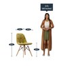 Eames Fabric Iconic Chairs in Green Colour