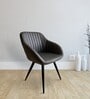 Finch Fox Unique Leatherette  Dining Chair in Dark Grey Colour