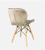 Eames Velvet Iconic Chair in Beige Colour