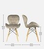 Eames Velvet Iconic Chair in Beige Colour