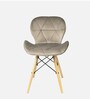 Eames Velvet Iconic Chair in Beige Colour