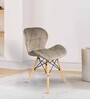 Eames Velvet Iconic Chair in Beige Colour