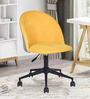 Eames Fabric Guest Chair in Yellow Colour with Revolving Base
