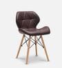 Eames Leatherette Iconic Chair in Brown Colour