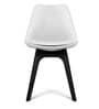 Eames Plastic Iconic Chair in White & Black Colour