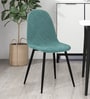 Finch Fox Jax Fabric Dining Chair In Green Colour