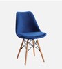 Eames Velvet Iconic Chair in Dark Blue Colour