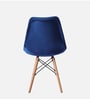 Eames Velvet Iconic Chair in Dark Blue Colour