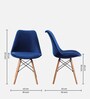 Eames Velvet Iconic Chair in Dark Blue Colour