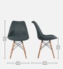 Eames Fabric Iconic Chair in Dark Grey Colour