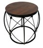Ean Round Coffee Table in Brown Finish