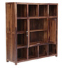 Earl Solid Wood Book Shelf in Rustic Teak Finish