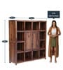 Earl Solid Wood Book Shelf in Rustic Teak Finish