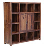 Earl Solid Wood Book Shelf in Rustic Teak Finish