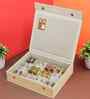 Beige Pu Leather Earring Jhumka Jewellery Organizer Box Case