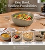 Earth Beige Triangle Ceramic Serving Bowl, 500 Ml