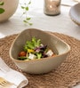 Earth Beige Triangle Ceramic Serving Bowl, 500 Ml