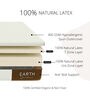 Earth Orthopedic 4 Inch Latex Queen Size Mattress (With 2 Free Pillows)