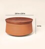 Earthen- Medium 650ml Brown Terracotta Curd Setter Bowl with Lid