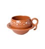 Earthen 100ml Brown (Set of 12) Ceramic Tea Cup & Saucer Set