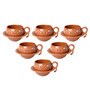 Earthen 100ml Brown (Set of 12) Ceramic Tea Cup & Saucer Set