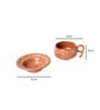 Earthen 100ml Brown (Set of 12) Ceramic Tea Cup & Saucer Set