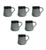 Earthern 150Ml White & Brown Ceramic (Set Of 6) Tea Cups